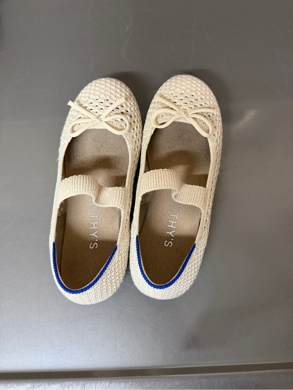 Rothy Knit Mary Jane Flats in Beige - Picture 4 of 4